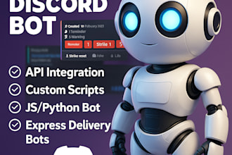 create a multipurpose custom discord bot, automated shop bots, discord alert bot