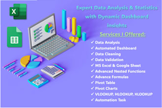 do excel data analysis and visualization in excel dashboard