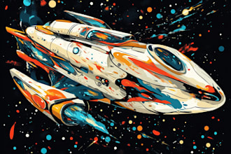 design a sci fi spaceship models