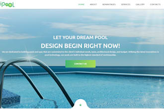 build a stunning swimming pool website pool construction pool cleaning website