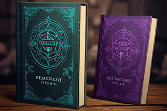 create professional fantasy book cover and sci fi book cover