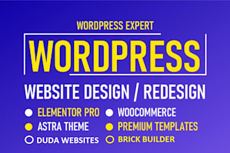build duda website wordpress or business website development brick builder