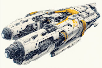 design a sci fi spaceship design