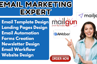 do landing page, automation, website, campaign for mailerlite, mailgun, mailjet