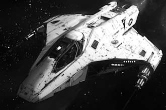 make a spaceship, sci fi illustration and sci fi art