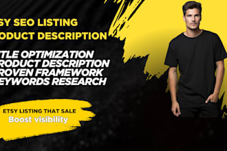 write SEO optimized etsy product descriptions to boost sales