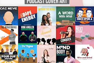 make modern podcast cover art, podcast logo and any graphics design in 24 hours