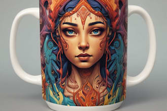 create a custom coffee mug design