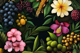 draw botanical illustration of flowers and plants for you