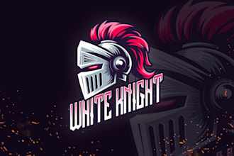 create amazing mascot knight helmet logo