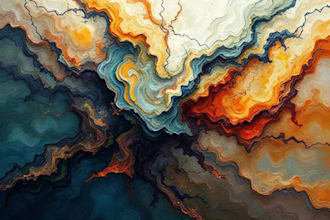 create digital oil abstract art