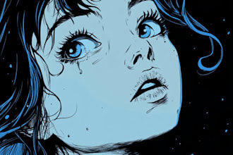 draw your marvel, dc, manga style comic book art