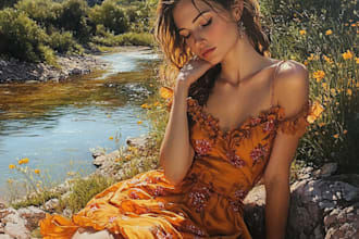 paint a real oil painting on canvas