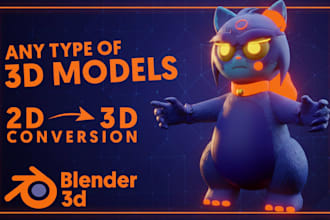 design stylized 3d characters, funko, textured, game, rig, animation, in blender