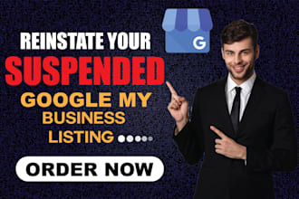 reinstate and fix suspended gmb account, profile verification