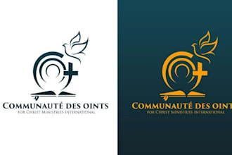 design modern christian ministry religious and church logo