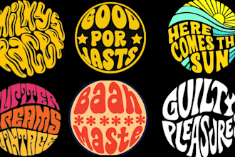 do bold typography logo design circle style