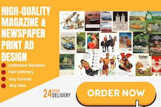 design newspaper ads, magazine ads, poster, flyer, print ads banner one page ads