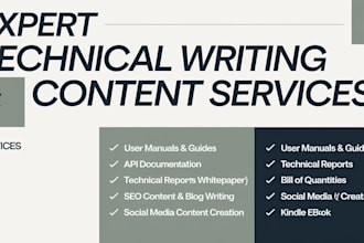 offer expert technical writing services
