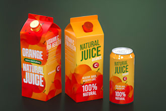 design modern products label juice label can bottle drinks package logo designs