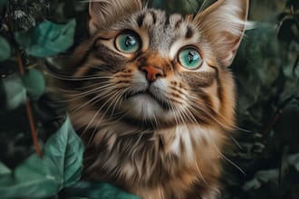 create  a custom pet portrait, dog portrait, cat portrait
