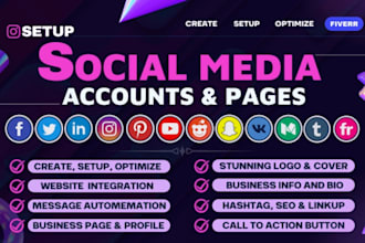 create and set up social media accounts for your business