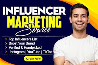 find best instagram, youtube, tiktok influencers list for influencer marketing