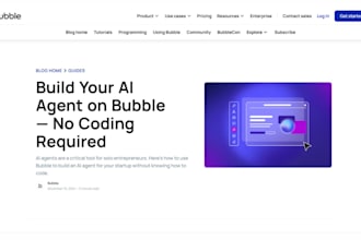 be bubble io ai agents developer bubble web app mvp marketplace website
