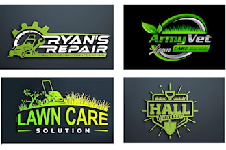 design agriculture, landcare, landscaping, farming and seeding logo