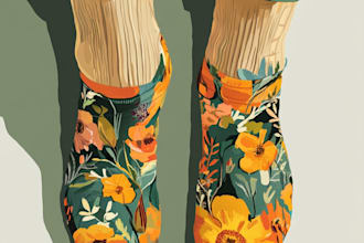make a unique socks design or sketch for you