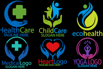 design medical mental health and fitness yoga pharmacy choaching logo