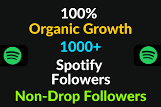 expand 5000 your spotify high quality followers