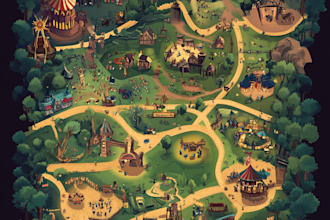 unique vector maps, event maps, fantasy festival maps