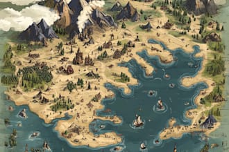 design vector maps, event maps, fantasy festival maps