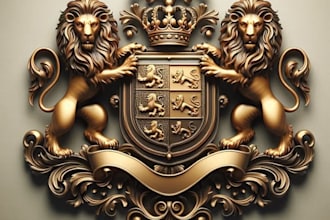 design and redesign family crest coat of arms heraldic and vintage logo