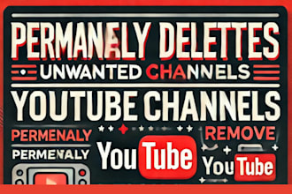 permanently delete unwanted youtube channels, remove bad links, and bad videos