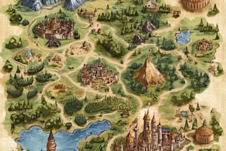 map illustration world map fantasy map rpg map event map festival map making