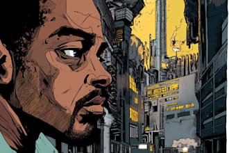 create a comic cover page design illustration