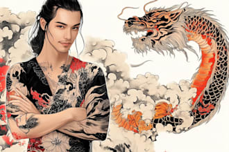 create tattoo japanese old school design