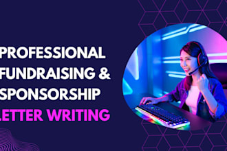 write a fundraising, grant, donation or sponsorship letter