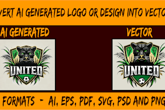 vector, convert ai generated logo or image to vector high quality