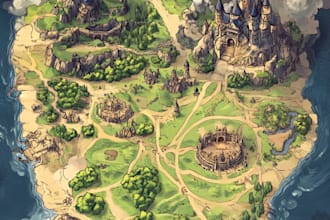unique a custom illustrated map of any country, city or place