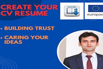create europass CV, resume, cover letter for you