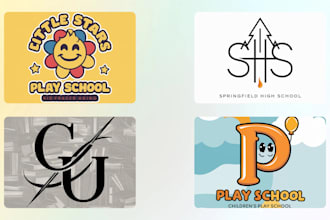 design daycare childcare babyshop school, university, collage and kids logo