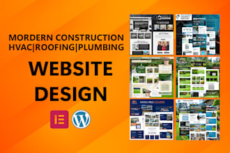 design a modern contractor, construction, interior, hvac website
