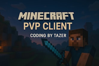 code a custom minecraft pvp with cosmetics and launcher