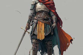 create fantasy character and game character art