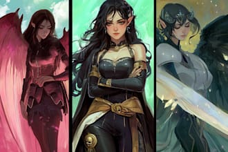 create character illustrations for your fantasy card game