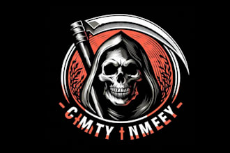 create skull dead grim reaper logo within new concepts for you
