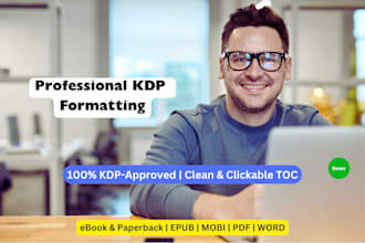 do amazon KDP book formatting, kindle ebook and paperback formatting